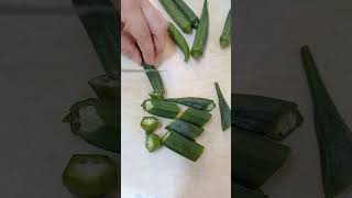 Okra🌶️🥕🍋 cuttingskilsamazingcuttingshorts [upl. by Raquela]