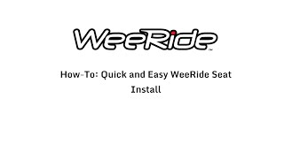 WeeRide Baby Bike Seat Quick Fixing Guide [upl. by Larianna]