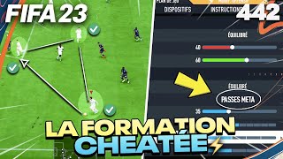 TUTO FIFA 23  La FORMATION CHEATÉE ACTUELLEMENT  TACTIQUES PERSO  442 META [upl. by Alamat349]