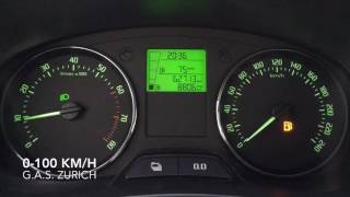 Skoda Roomster 0100 kmh acceleration [upl. by Anola]