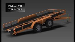 TRAILER PLANS  2500kg Tilt Flatbed Trailer Plan  wwwtrailerplanscomau [upl. by Adamski]