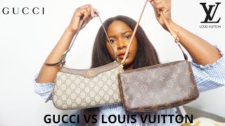 Louis Vuitton Pochette Accessoires Vs Gucci Ophidia GG Handbag [upl. by Spike]