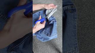 how to quickly and easily adjust the waistband of your jeans [upl. by Clementia]