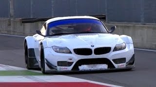 2 x BMW Z4 GT3 Pure V8 Engine Sound [upl. by Annatnom]