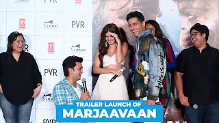 Sidharth Malhotra Riteish Deshmukh at trailer launch of Marjaavaan [upl. by Enahpets492]