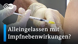 CoronaImpfung Geschädigte berichten von mangelnder Unterstützung  DW Nachtichten [upl. by Eilatam]