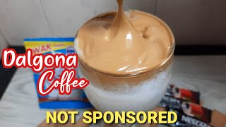 Dalgona Coffee  without MIXER  NOT SPONSORED  Trending Korean Recipe [upl. by Leilamag732]