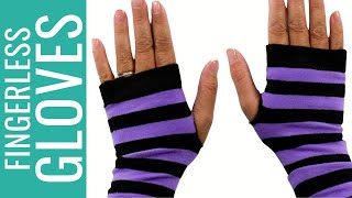 How to Make Fingerless Gloves with Socks [upl. by Vannie103]