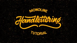 Hand Lettering Tutorial for Beginners  Monoline [upl. by Theurich594]