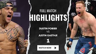 DUSTIN POIRIER VS JUSTIN GAETHJE 1  FULL HIGHLIGHTS [upl. by Ynneh]