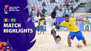 Senegal v Brazil  FIFA Beach Soccer World Cup 2021  Match Highlights [upl. by Naelopan]