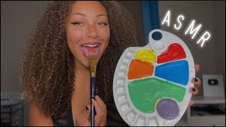 ASMR  Spit Painting You With Edible Paint 🎨👩‍🎨🖌️ [upl. by Fital]