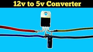 12v to 5v converter  12v to 5v DC stepdown converter using 7805 ic [upl. by Hadeis346]