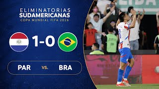 PARAGUAY vs BRASIL 10  RESUMEN  ELIMINATORIAS SUDAMERICANAS  FECHA 8 [upl. by Marysa]