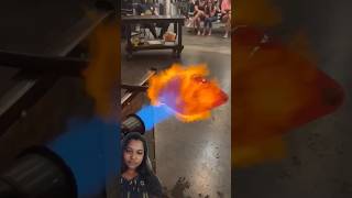 glass satisfying art fire food glassart wow colorful experiment glassblowing [upl. by Laro]