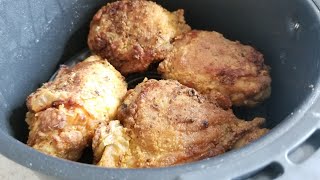 Ninja 4qt Hooters Air Fryer Chicken Thighs OreIda Golden Waffle French Fries Airfryer [upl. by Salomie]