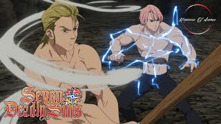 Howzer amp Gilthunder VS Clay Dragon FULL FIGHT SCENE  Seven Deadly Sins  Nanatsu no Taizai [upl. by Asenab]