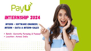 PayU Internship 2024  Intern Software Engineer Intern Data and Intern Sales [upl. by Acinorahs]