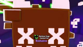 Hatching RAINBOW HUGE HACKED CAT in Pet Simulator X Roblox [upl. by Odranar631]