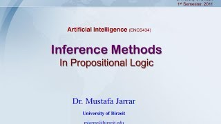 Interference Methods in Propositional Logic [upl. by Cosimo377]