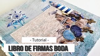 LIBRO DE FIRMAS ENCUADERNACIÓN COSIDA FRANCESA CON KORA PROJECTS  TUTORIAL  LLUNA NOVA SCRAP [upl. by Annawahs758]