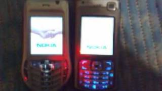 Nokia 6630 vs Nokia N70 startup comparison [upl. by Aryamo504]