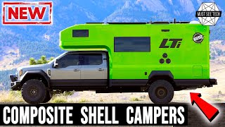 9 Motorhomes and Truck Campers with Composite Shells Fiberglass and CarbonFiber Models [upl. by Wesle]