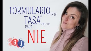 FORMULARIO Y TASA PARA NIE [upl. by Hcirdeirf]