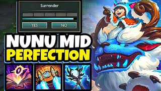 How a Nunu Mid Made The Enemy Team Give Up [upl. by Euqinna]