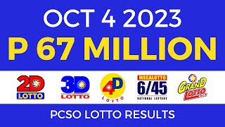 Lotto Result October 4 2023 9pm Complete Details [upl. by Georgine]