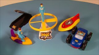 2001 MAX STEEL SET OF 4 HARDEES CARLS Jr COOL COLLECTIBLES VIDEO REVIEW [upl. by Bat]