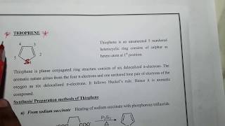 Thiophene  Synthesis Reactions and Medicinal uses [upl. by Assej]