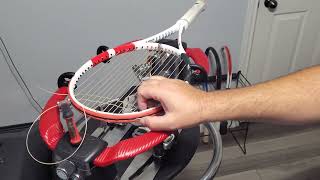 2019 Babolat Pure Strike 100 16x19 step by step stringing instructions [upl. by Dulcy]