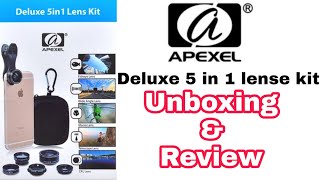 APEXEL 5in1 camera Lens Kit for Mobile  Unboxing and Quick Review  With Sample Pictures and Videos [upl. by Iphlgenia230]