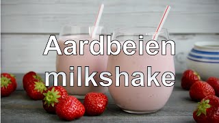 Aardbeien milkshake maken [upl. by Etnahc615]