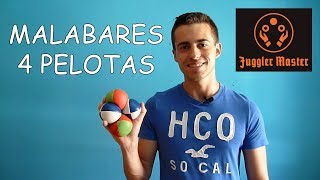 Tutorial Malabares  4 pelotas [upl. by Llerihs]