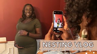 Nesting Vlog  Clean and Organize  Preparing for Baby Boy [upl. by Nathanael]