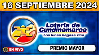 Resultado LOTERIA DE CUNDINAMARCA LUNES 16 de septiembre de 2024 [upl. by Undry962]