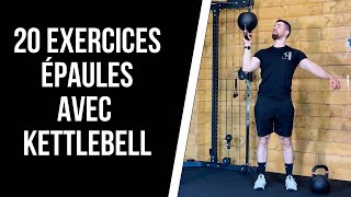 🔥20 EXERCICES EPAULES avec KETTLEBELL  Muscler les épaules avec un poids 🔥 [upl. by Nurat]