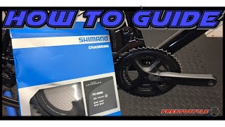 How To Replace Chainrings Shimano 4 Bolt Road Crankset [upl. by Som980]