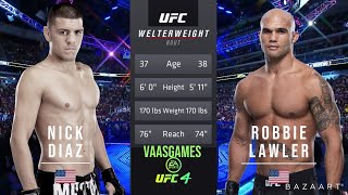 NICK DIAZ vs Robbie Lawler 2 FULL FIGHT [upl. by Akenna]