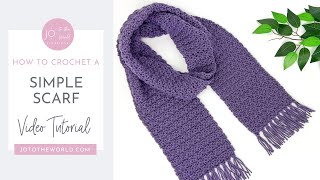 Simple Crochet Scarf for Women  Easy Scarf Crochet Pattern [upl. by Asenad]