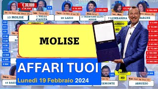 Affari tuoi lunedì 19 febbraio 2024 con il Molise I pacchi aperti in ordine [upl. by Barnie816]