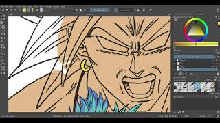 Drawing Broly Speed Paint Part 3 [upl. by Yroger]