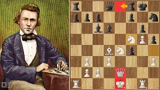 Only One Move Stops Morphys Onslaught  Morphy vs Lichtenhein 1857 [upl. by Odlaner960]