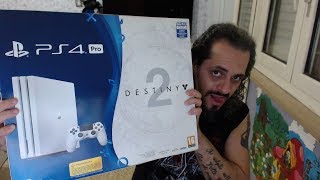 Ps4 Pro White Bundle Destiny 2 Deluxe Edition Unboxing Italiano By Diablotex PS4 [upl. by Nahtonoj]