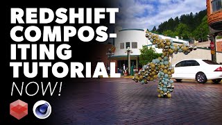 C4d Tutorial  Add 3D Animation to Video In Redshift Redshift Compositing [upl. by Trevethick101]