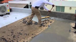 MICROTOPPING™ con SABAKRETE™ en techo de concreto [upl. by Aisetal]