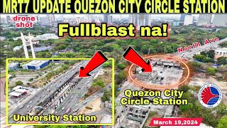 MRT 7 UPDATE QUEZON CITY CIRCLE UNDERGROUND STATIONNORTH AVEMarch192024build3xbuild better more [upl. by Erich]