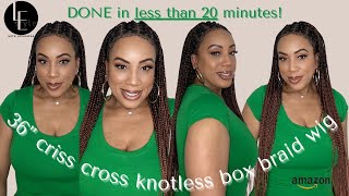 New Amazon Kalyss 36 Inch Criss Cross Braided Knotless Full Lace Wig Install 🔥 [upl. by Kcirdor]